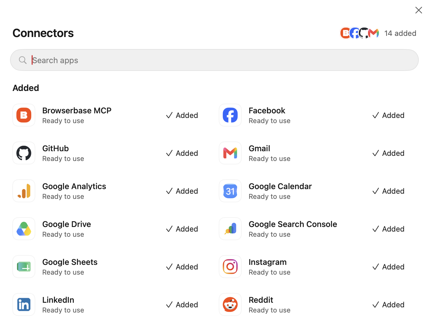 Useful Bot's connectors, with apps a bot can use.